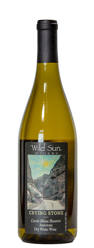 Bottle of Crying Stone Cuvee Blanc wine